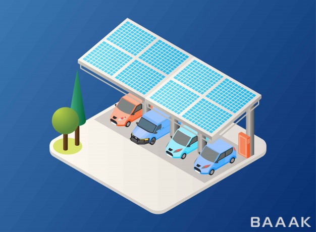 تصویر-ایزومتریک-پنل‌های-خورشیدی-و-پارکینک-خودرو_499947124