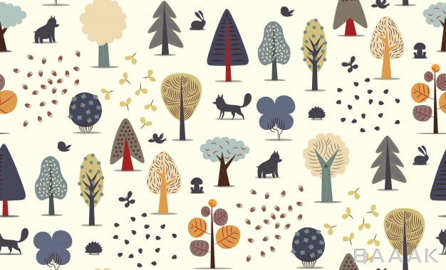 طرح-الگوی-یکپارچه-با-زمینه-درخت-و-حیوانات_352021699