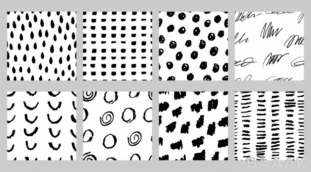 مجموعه-طرح-الگوی-یکپارچه-با-زمینه-سیاه-و-سفید_851401278
