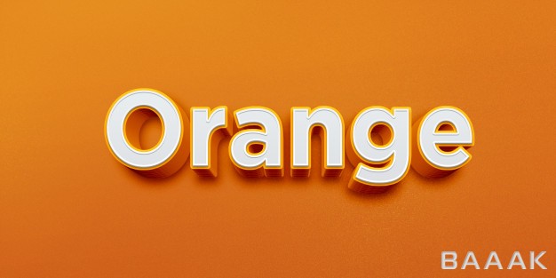 افکت-متن-سه-بعدی-قابل-ویرایش-با-زمینه-نارنجی-رنگ_234420871