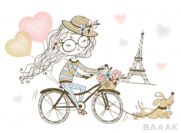 دختر-زیبا-در-حال-دوچرخه-سواری-به-همراه-وکتور-سگ_802155298