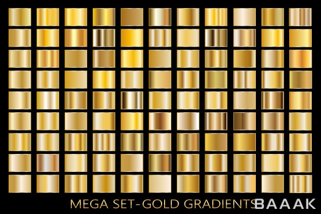 مجموعه-تکسچر-گرادینت-طلایی-رنگ-با-استایل-فلزی_240330523