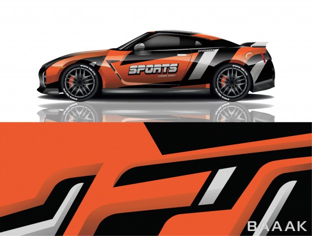 تصویر-ماشین-مسابقه-با-طراحی-اسپرت-بدنه-نارنجی-و-سیاه-رنگ_805132363