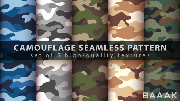 پترن-خلاقانه-Camouflage-military-set-seamless-pattern_701464132