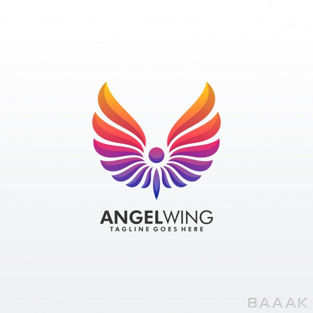لوگو-زیبا-و-جذاب-Abstract-wing-colorful-premium-logo-template
