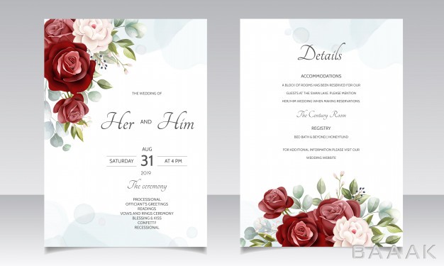 کارت-ویزیت-مدرن-و-خلاقانه-Beautiful-floral-wreath-wedding-invitation-card-template_259176788
