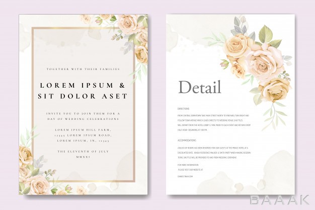 کارت-دعوت-خاص-و-خلاقانه-Wedding-invitation-card-with-floral-template_142154951