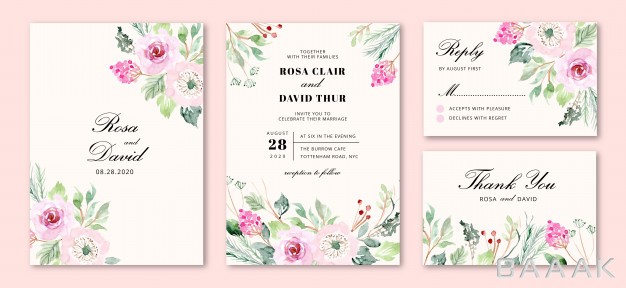 کارت-دعوت-مدرن-و-جذاب-Wedding-invitation-with-sweet-pink-flowers_488756686