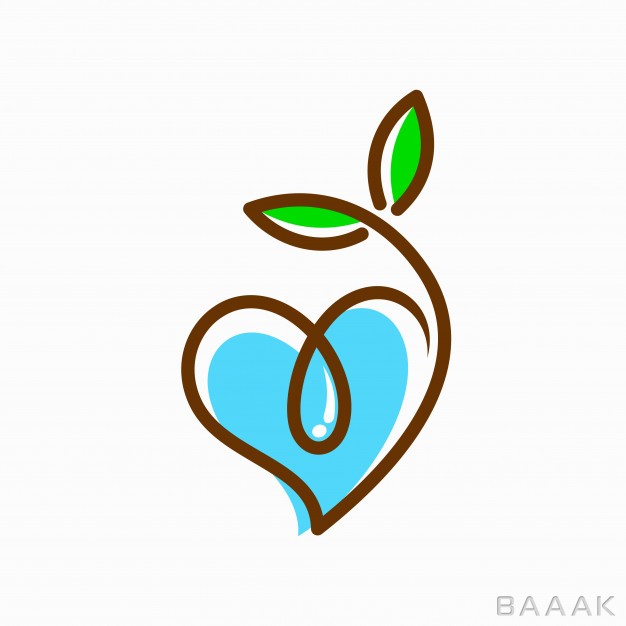 لوگو-خاص-و-مدرن-Seeds-water-logo-that-formed-heart