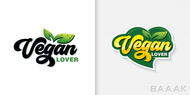 لوگو-خاص-و-خلاقانه-Vegan-typography-logo-collection
