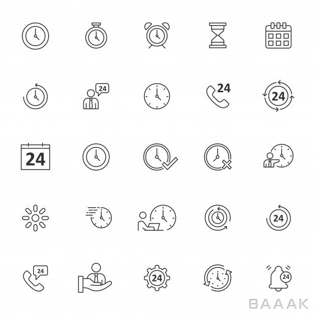 آیکون-خاص-Set-time-icons-with-simple-outline_843238468