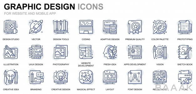 آیکون-زیبا-و-خاص-Simple-set-web-graphic-design-line-icons-website-mobile-apps_390821649