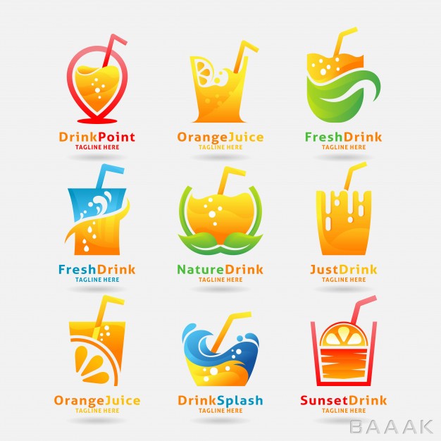 لوگو-مدرن-و-خلاقانه-Collection-fresh-drink-logo