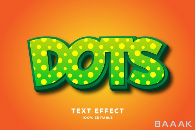 افکت-متن-خلاقانه-Green-dots-strong-bold-text-effect-editable-text_325242437