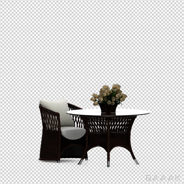 تصویر-میز-و-صندلی-با-استایل-ایزومتریک-بدون-پس-زمینه_498186437
