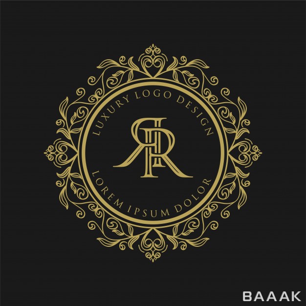 لوگو-زیبا-و-جذاب-Luxury-monogram-gold-logo-design