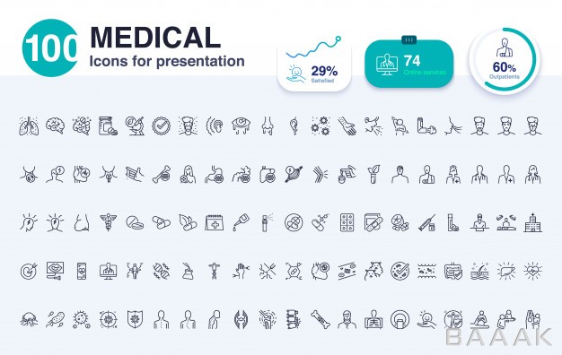 آیکون-جذاب-100-medical-line-icon-presentation_301171983