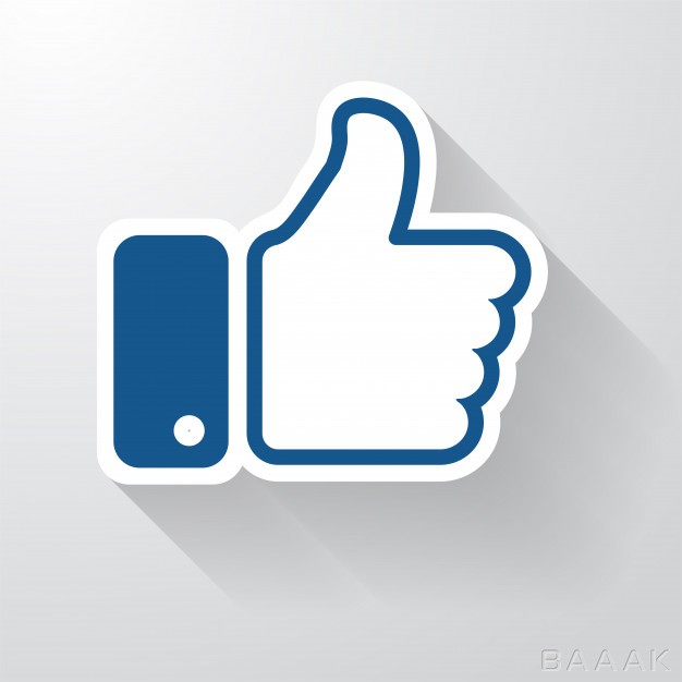 آیکون-جذاب-Facebook-like-icon-with-long-shadow-that-looks-simple-thumbs-up_306047568