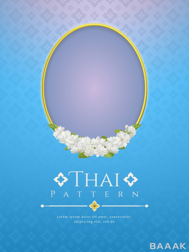 پس-زمینه-خاص-و-مدرن-Background-with-frame-beautiful-jasmine-flower-modern-line-thai-traditional-design_581696207