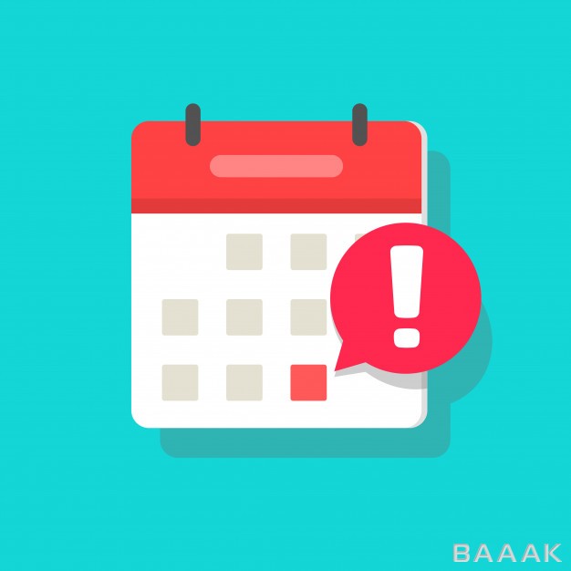 آیکون-جذاب-و-مدرن-Calendar-deadline-event-reminder-notification-icon-flat-cartoon_960769901