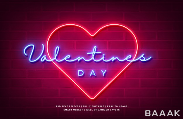 افکت-متن-زیبا-و-جذاب-Valentines-day-neon-light-3d-text-style-effect_149511672