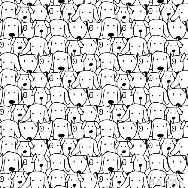 پس-زمینه-مدرن-و-جذاب-Hand-drawn-cute-dogs-pattern-background_326894391