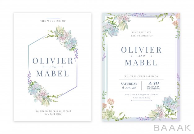 کارت-دعوت-خاص-و-خلاقانه-Handdrawn-floral-wedding-invitation-card_996200116