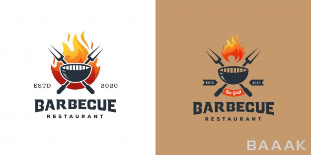 لوگو-خاص-Barbecue-grill-logo_550049553