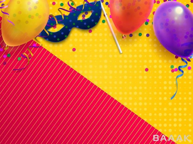 پس-زمینه-خاص-و-مدرن-Carnival-masquerade-festive-background-kids-birthday-party-with-confetti-carnival-mask-balloon_853316561