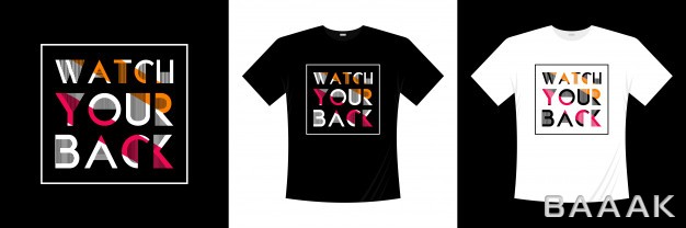 طرح-تیشرت-مدرن-Watch-your-back-typography-t-shirt-design_970343776