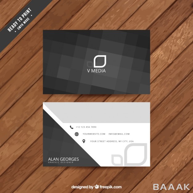 کارت-ویزیت-مدرن-و-جذاب-Abstract-black-business-card_477607662