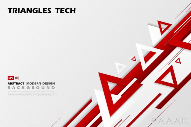 پترن-مدرن-Abstract-gradient-red-triangles-tech-overlap-futuristic-pattern-style_250010351