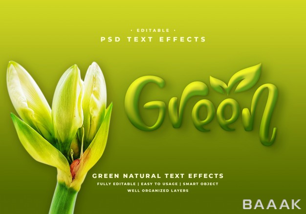 افکت-متن-خاص-و-مدرن-Editable-3d-green-text-style-effect_344643974