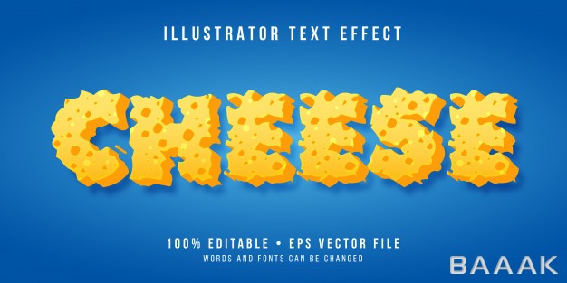 افکت-متن-خاص-و-خلاقانه-Editable-text-effect-cheese-style_250873453