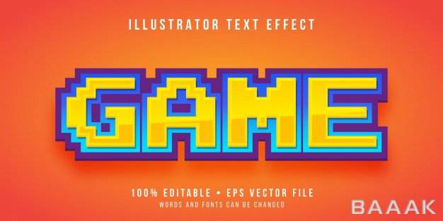 افکت-متن-زیبا-و-خاص-Editable-text-effect-game-pixel-style_558282962