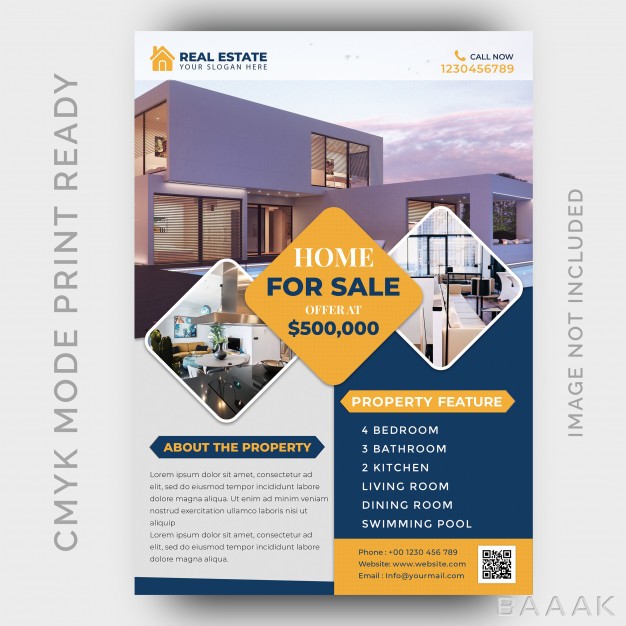 تراکت-خاص-و-خلاقانه-Real-estate-business-flyer-design-template_805821450