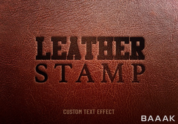 افکت-متن-جذاب-Leather-stamp-custom-text-effect_390416751