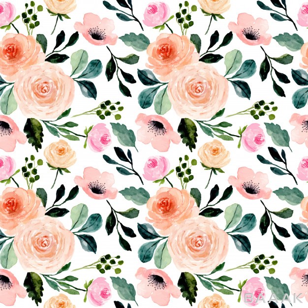 پترن-زیبا-Beautiful-floral-watercolor-seamless-pattern_224616275