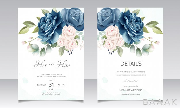 کارت-دعوت-مدرن-و-جذاب-Beautiful-floral-wreath-wedding-invitation-card-template_828369595