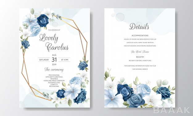 کارت-دعوت-مدرن-و-خلاقانه-Beautiful-floral-wreath-wedding-invitation-card-template_453880303