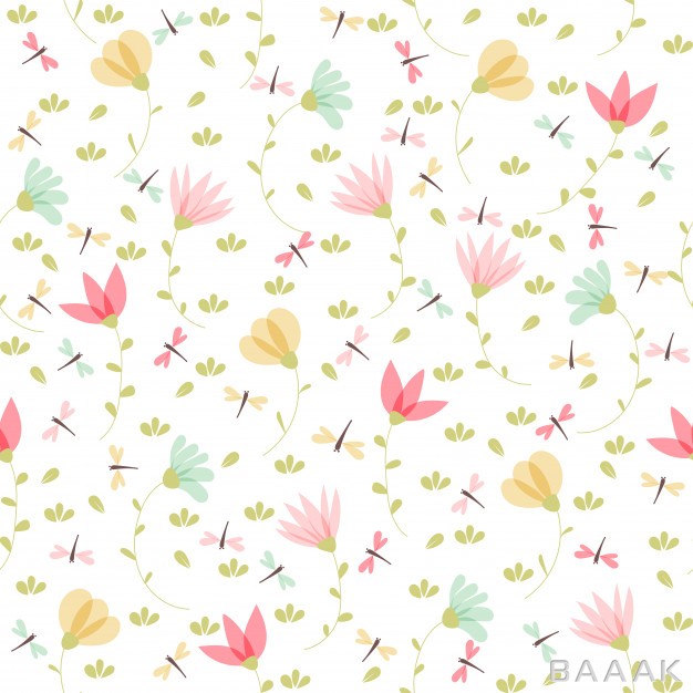 پترن-مدرن-Vector-floral-pattern-doodle-style_517625956
