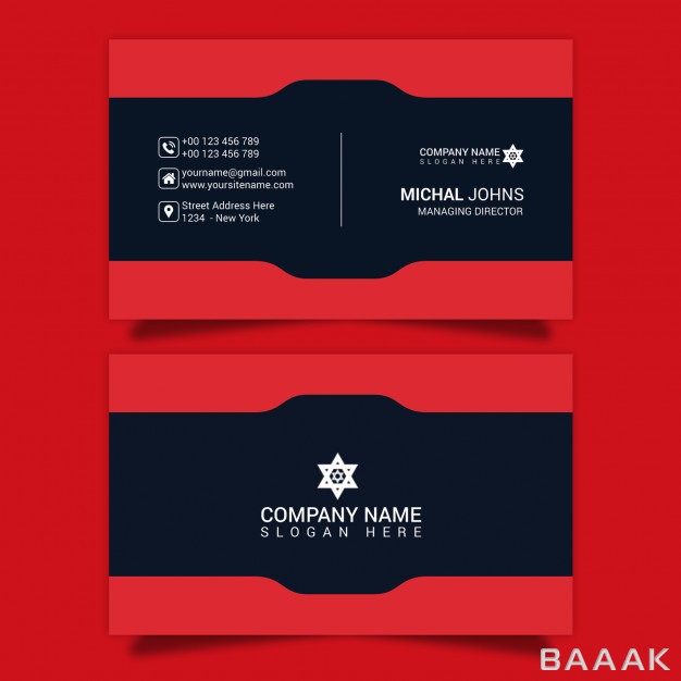 کارت-ویزیت-پرکاربرد-Red-shape-psd-business-card_652873791