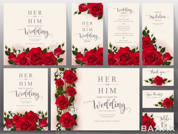 کارت-دعوت-خاص-و-خلاقانه-Wedding-invitation-card-templates-set_347671546