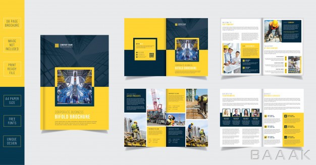 بروشور-جذاب-Yellow-construction-8-page-brochure-template_664592002