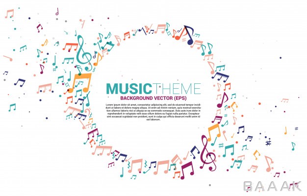 بنر-زیبا-و-خاص-Template-banner-poster-colorful-music-melody-note-dancing-flow_887416239