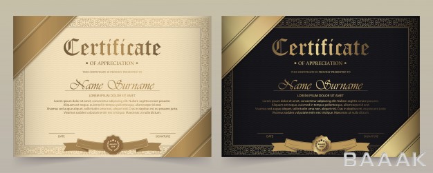 قالب-سرتیفیکیت-خاص-و-مدرن-Certificate-appreciation-template-with-vintage-gold-border_175038769
