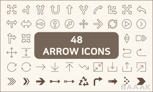 آیکون-مدرن-و-خلاقانه-Set-48-arrow-icons-line-style-contains-such-icons-as-direction-sign-arrows-sign-gps-navigation-more_273861938