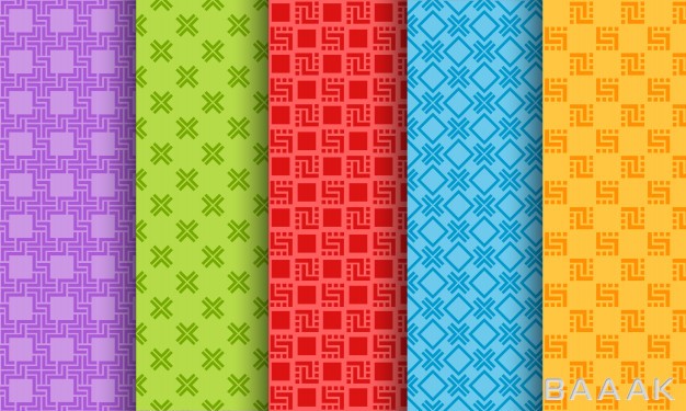 پترن-خاص-Set-bright-different-seamless-patterns_425540598