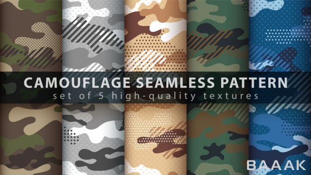 پترن-پرکاربرد-Set-camouflage-military-seamless-pattern_232353437