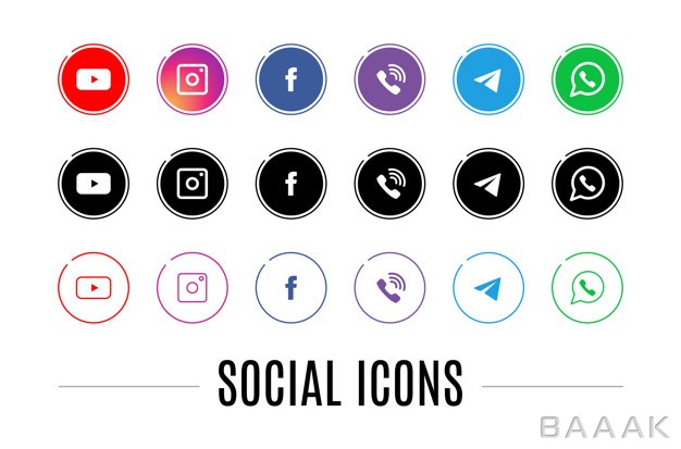 آیکون-پرکاربرد-Set-icons-social-networks_873135211